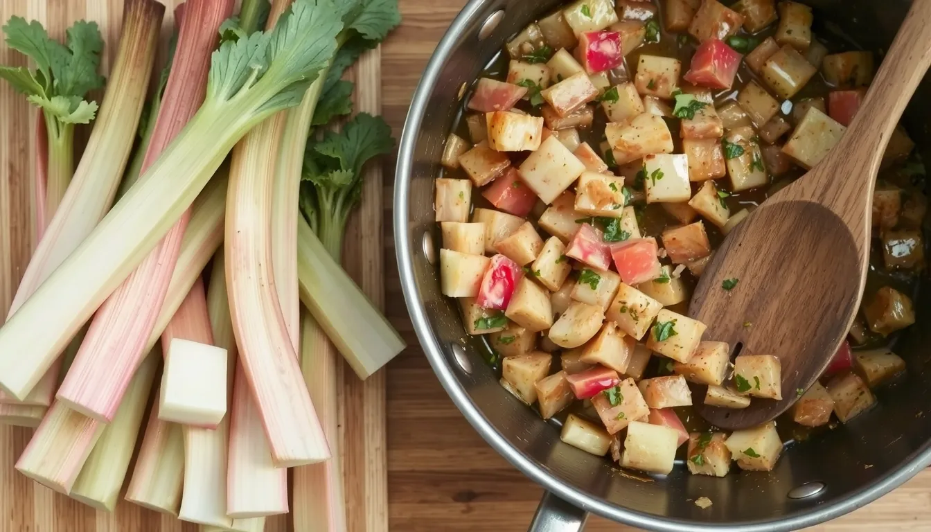 recettes de rhubarbe en légume
