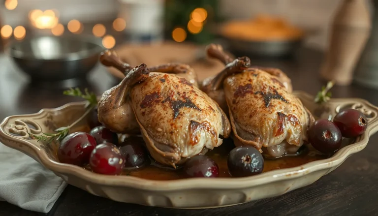 Cailles farcies au foie gras : la recette festive facile en 70 minutes
