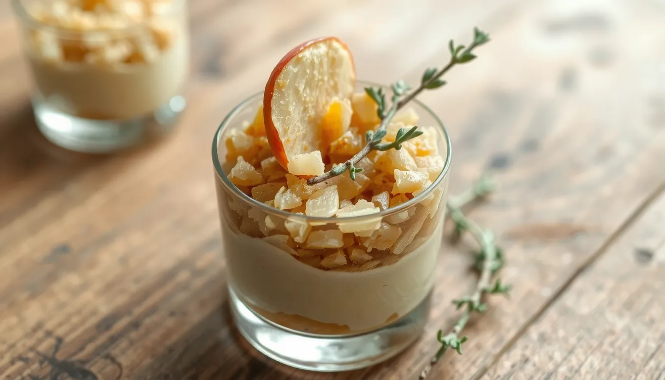 verrines au foie gras et pommes